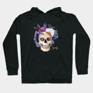 Beige Creative Skull Halloween Hoodie